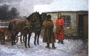 Antoni Piotrowski Visitor oil painting on canvas